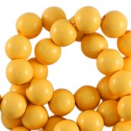 Acrylic beads 8mm round Shiny Citrus orange